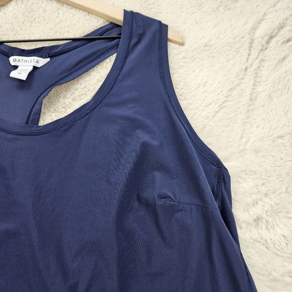 Athleta Ultimate Scoop Racerback Athletic Tank Top Dress Blue Plus Size 2X - Picture 6 of 9